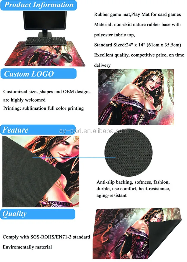 AY Fast Delivery Large Mouse Mat Custom Design Rubber Sublimation Printing Playmat.jpg