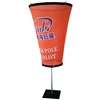 wzrods unique design 360degree display cylinder flag banner stand with iron plate base