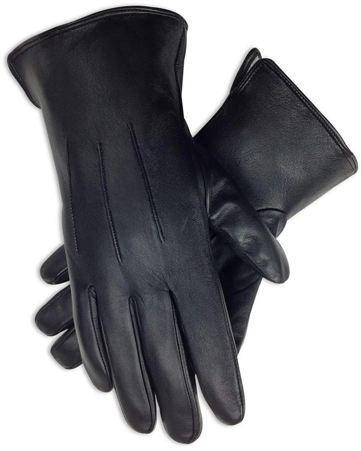 mens brown leather fur lined gloves