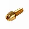 CNC turning aluminum6061-T6 /18-8 steel /copper/C3600 gold plate M5x16mm Tapered Head Bolt Screw With Washer for bicycle