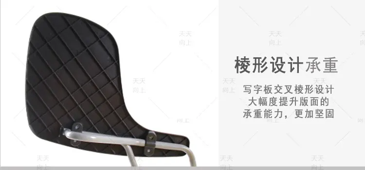 Stacking Plastic Chair with Writing Pad Lecture Chair with Writing Tablet Metal Frame Student Chair