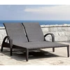 Luxury Outdoor rattan beach sun lounger wicker beach bed sun bed