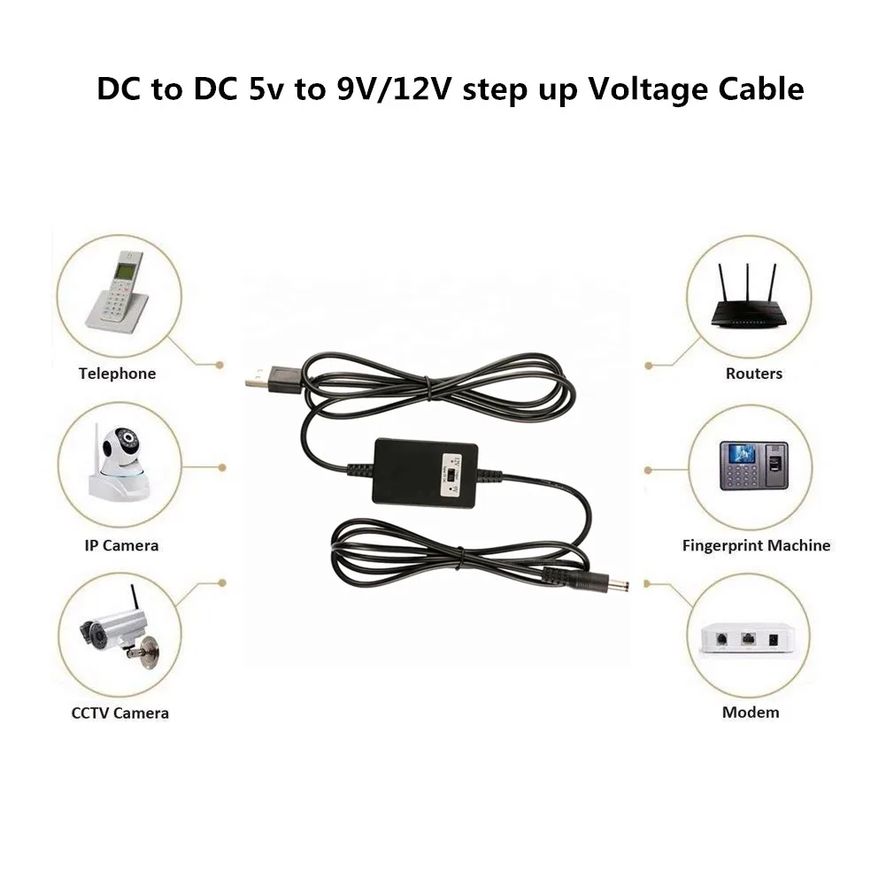 USB DC 5V to DC 9V/12V Stepup Module Converter 2.1x5.5mm Male