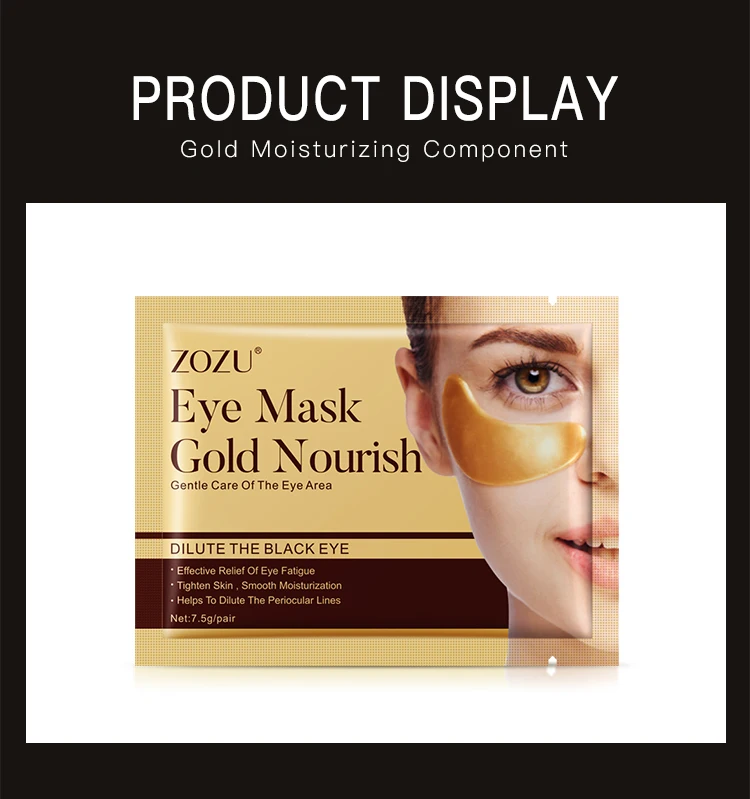 Zozu Firming Dark Circles Custom Collagen Crystal 24k Gold Eye Mask ...