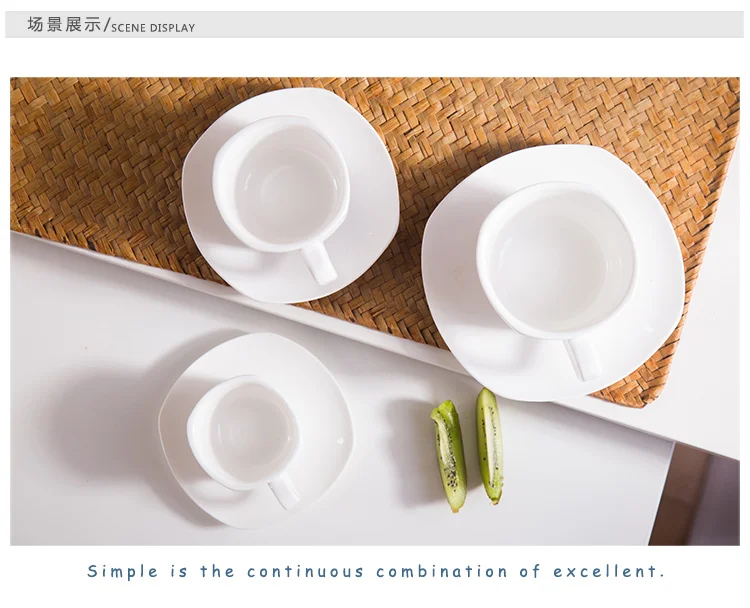 Antique Ceramic White Coffee Cup With Saucer Bulk Espresso Cups