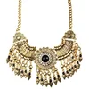 New Luxury Vintage Silver Gold Multi layer Tassel Pendant Necklaces Women Gypsy Choker Statement Necklace Jewelry