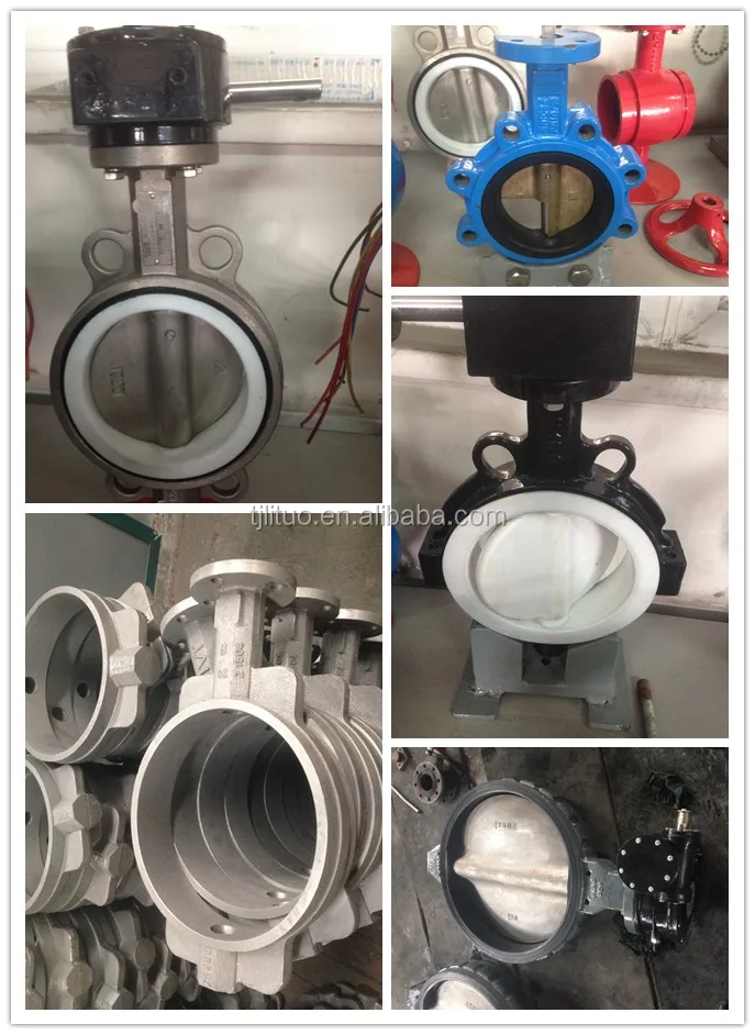 Pn16 Cast Iron Wafer Butterfly Valve Type Air Ducting Manual Butterfly
