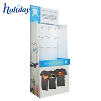 Custom Cardboard T Shirt Display Stand RackPortable Floor Rack Custom Cardboard T Shirt Display Stand RackPortable Floor Rack