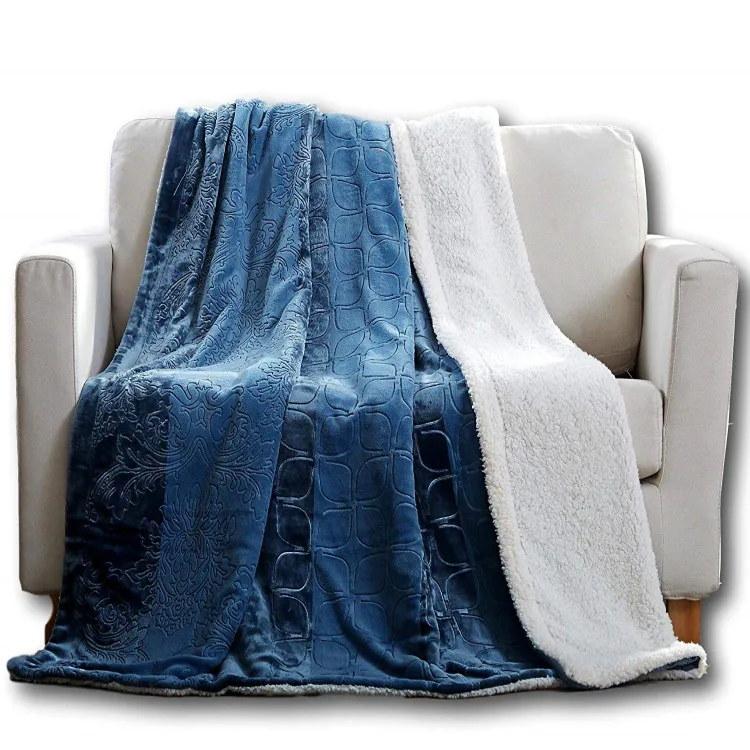 Embossed Cozy Light Blue Throw Blanket Super Soft Decorative Fleece Blanket For Traveling Buy Throw Blanket Fleece Blanket Travel Blanket Product On Alibaba Com