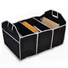 Black Extra Large Car Trunk Organizer with 3 Compartments/Car Multi-Pocket Organizer Large Capacity Folding Storage Bag