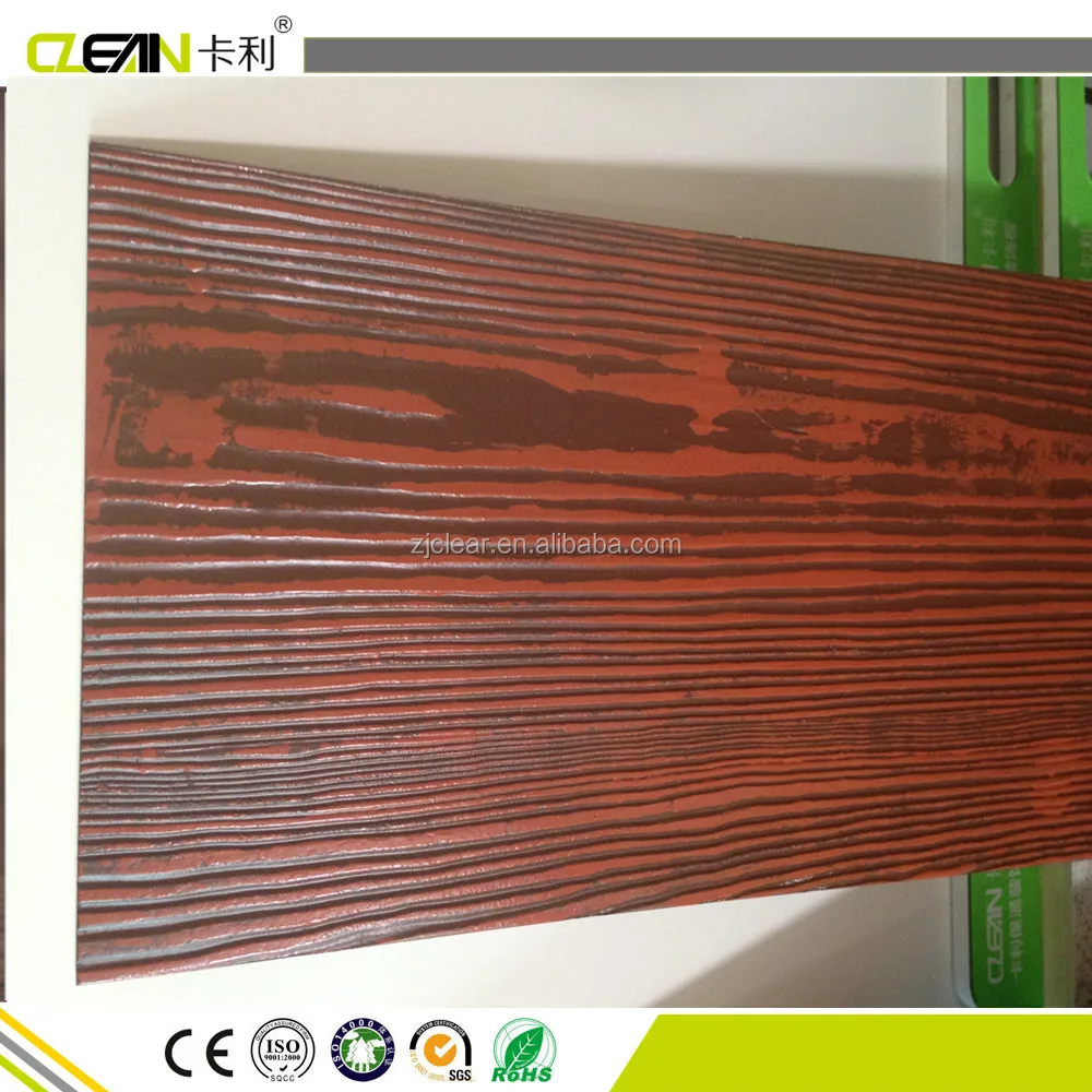 Painted Wood Grain Fiber Cement Exterior Wall Siding Panel Wall Panel