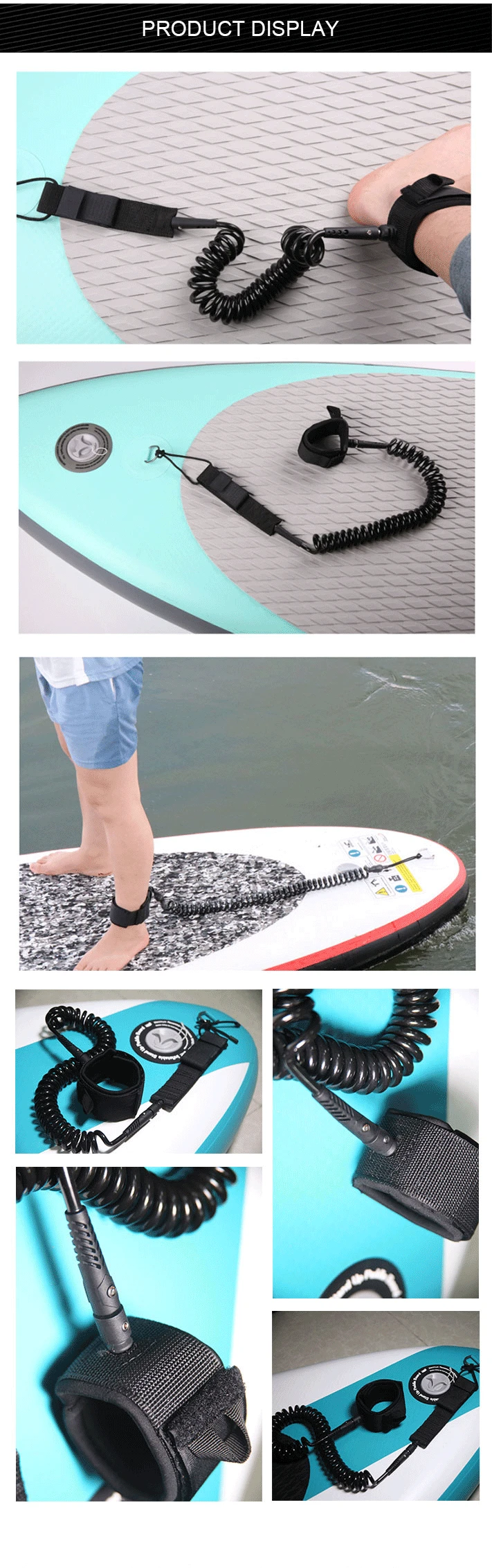 Double Swivels Leg Rope Surfing Coil Bodyboard Leash Buy Custom Sup