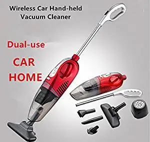 Car & Home Vacuum Cleaner Dry & Wet Dual-Use Wireless Vacuum Cleaner 80W Rechargeable Household / Car Vacuum Cleaner In Addition To Mites Brush JK-010 (Red)