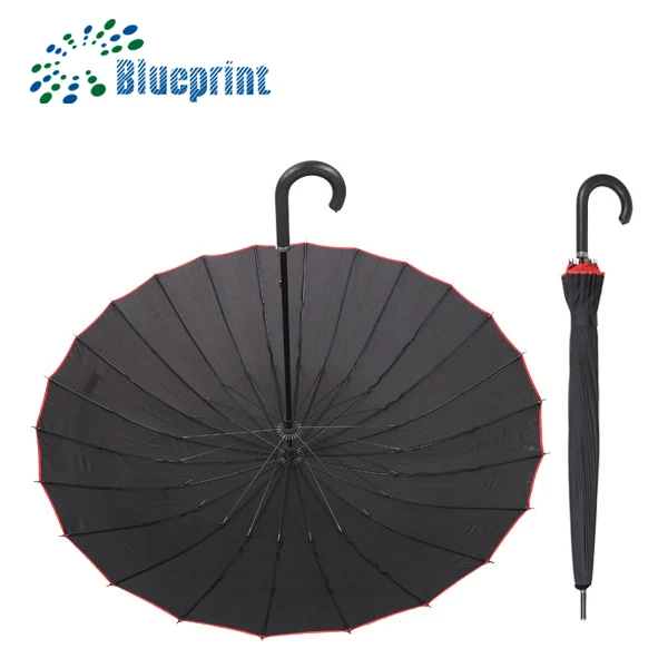 Windproof 24 Ribs Customize J Handle Full Body Umbrella For Sale Buy