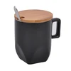D shape handle 0.1 dollar eco-friendly custom logo 300ml ceramic cup
