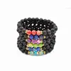 New Products Wholesale Lava Stone Beads Natural Stone Bracelet, Men Jewelry, Stretch Yoga Bracelet FYJ0026