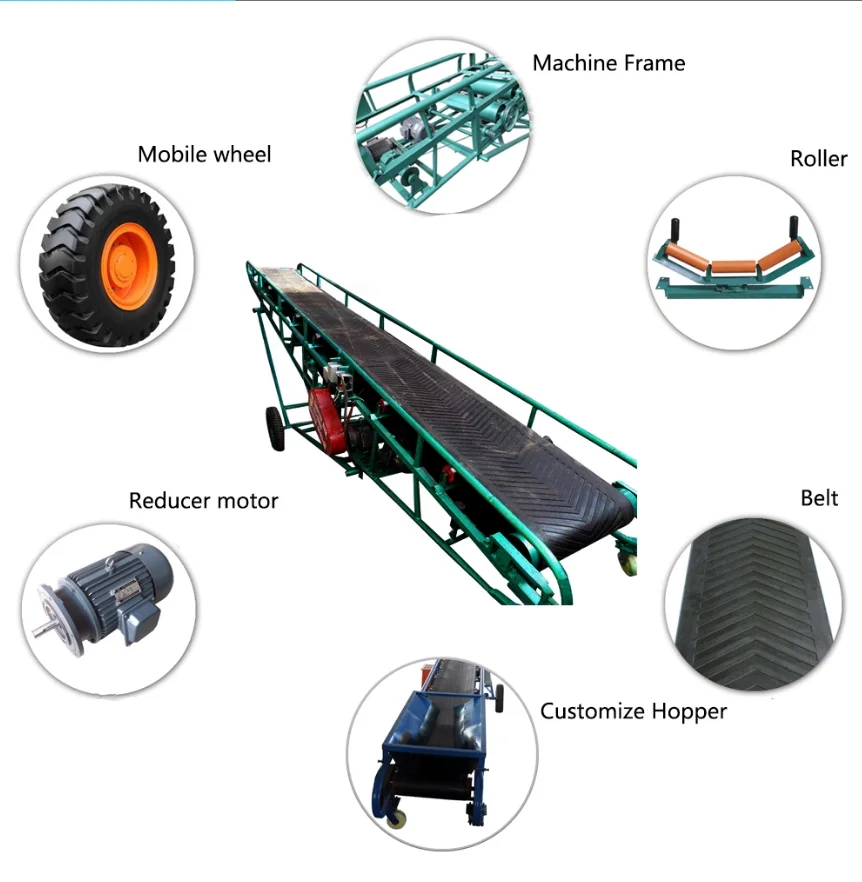 500Ton/hour fixed flat belt conveyor for gravel sand/cement industry