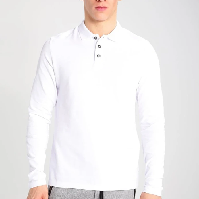 chinese collar long sleeve polo