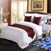 Townzi Wholesale 400TC 100% Cotton White Jacquard Decorative Plain Weave Hotel Luxury Bed Sheets