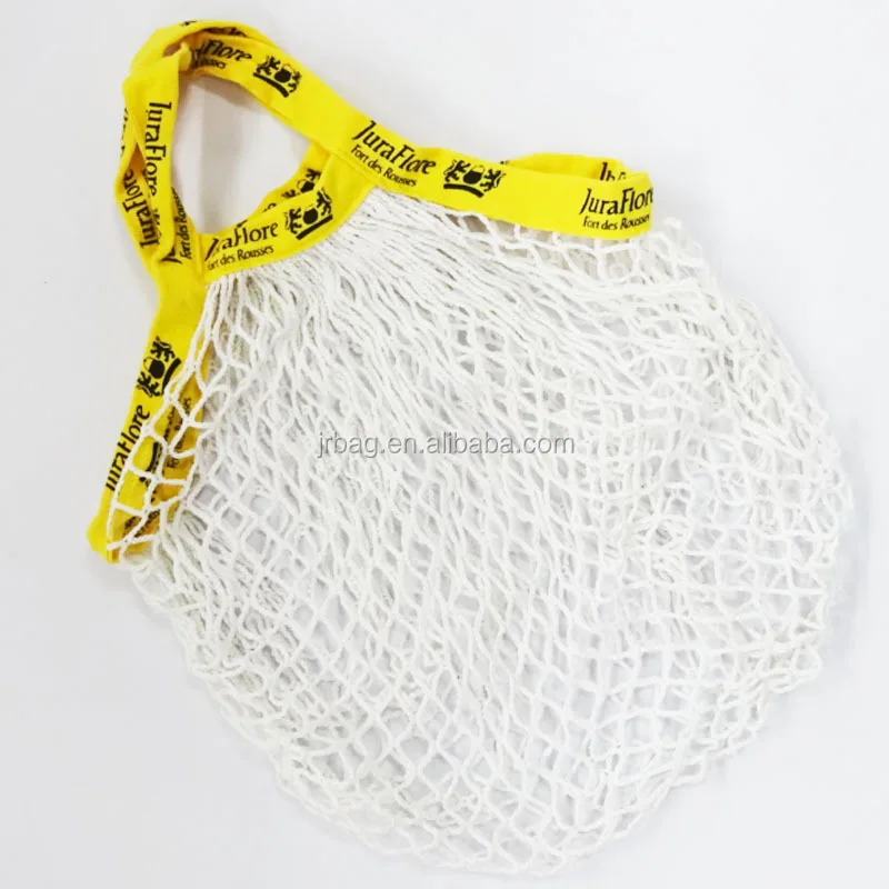 Factory Made Small Natural Color 100% Cotton Mesh Bag & Net Bag