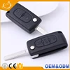New Blank Shell Flip Key 3 Button replacement smart car key fob for Peugeot 307