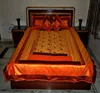 Indian Ethnic Brocade Silk Embroidered Bedspread with Pillow & Cushion Covers, wholesaler of silk Bed Sheets, designer Bedspread