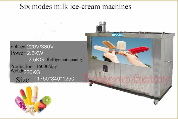 High Efficiency Stainless Steel Ice Machine Popsicle Machine