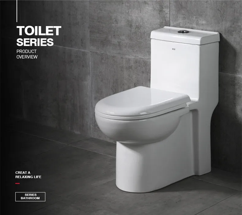 LESSO LZ2202 dual flush big trap way elegant design ceramic washdown one piece toilet