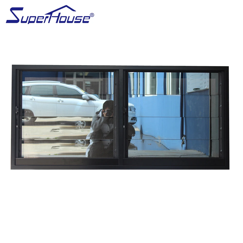 Superhouse aluminum frame glass louvre windows/shutters with louvres with Glass Louvres Frame System