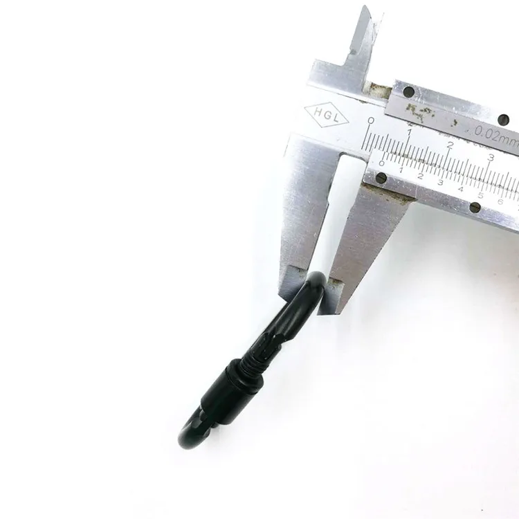 High Quality D Shape Flat Aluminum Snap Hook Screw Carabiner With Screw for Keychain