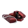 Creative Proposal Ring Box Rubber Lacquer Jewelry Packaging Gift Box With LED Light