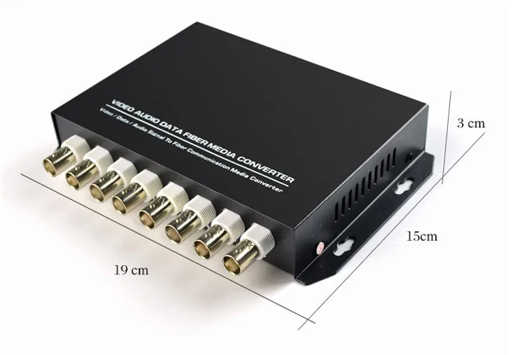 8 Channel Video Fiber Optic To Coaxial Converter With Reverse Data ...