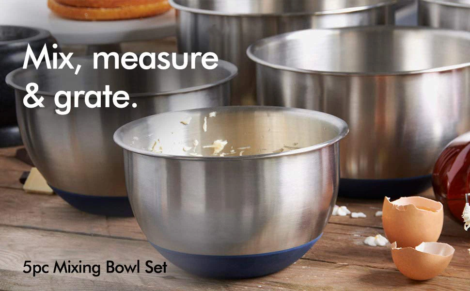 Silicone Base Stainless Steel Mixing Bowl With Lid And Grater Buy