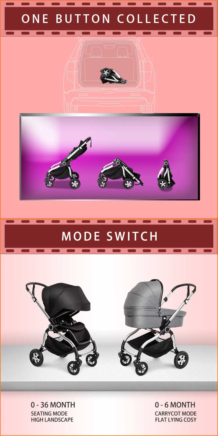 Wholesale Infant baby stroller/ EN 1888 approved 3 in 1 baby stroller to Europe / new models baby pushchair 2018