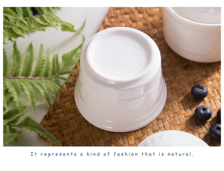 Chinese 4" 4.5" White Ceramic Soup Tureen Ladle