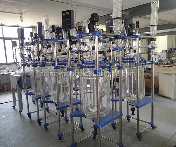 100 Liters Double Walled Lab Jacketed Glass Reactor For Chemical - Buy ...