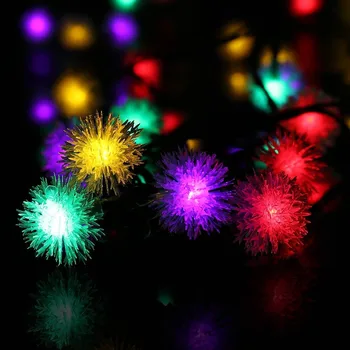 Christmas Outdoor Decorative Led Lamps Rechargeable 30 Plush Christmas Outdoor Decorative Led Lamps Rechargeable 30 Plush Ball Solar Festival Lights