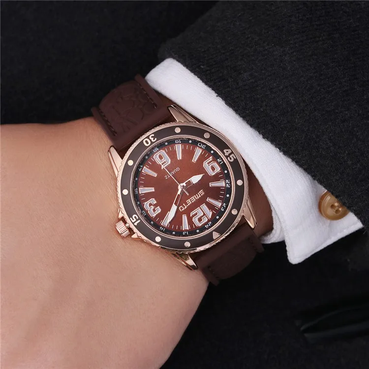 1611 Online Luxury Mens Silicone Watches Casual Silicone Band Quartz