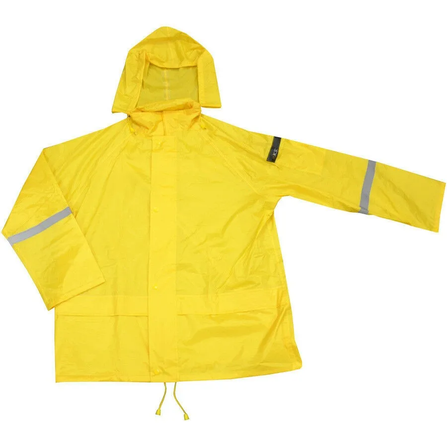 Pvc Yellow Polyester Raincoat Hood - Buy 100% Waterproof Raincoat ...