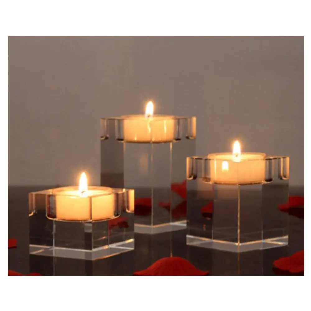 Wholesale Transparent Colorful Square Glass Acrylic Centerpieces Candle Holder Buy Mexico