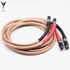 YIVO OEM DIY HIFI Hi-end LINN the only Sound Pure Copper RCA to RCA carbon fiber Connector Aux Speaker Audio Cable