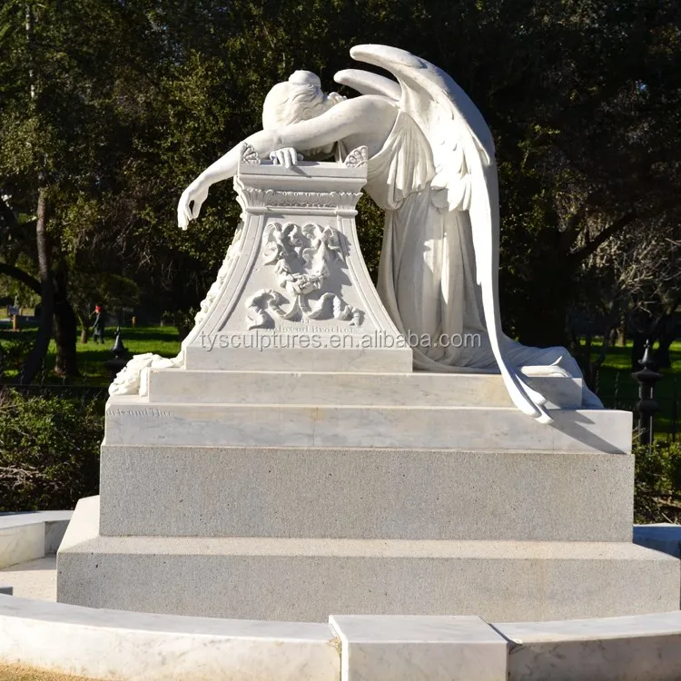Fabricants personnalisés de tombes en marbre d'ange qui pleure