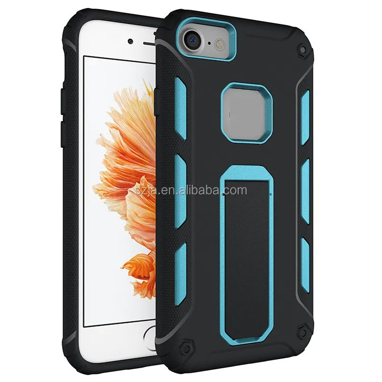 2 in 1 hard case for apple mobile phone 4.7 inch mobile phone case for apple iphone 7 case with Angle adjustable bracket