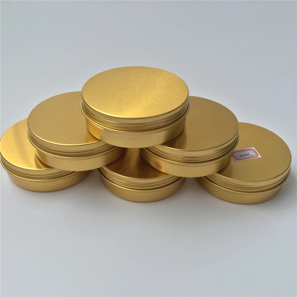 Aluminum Metal Tin 4oz 120g Round Tin Cans Bulk Storage Jars Container