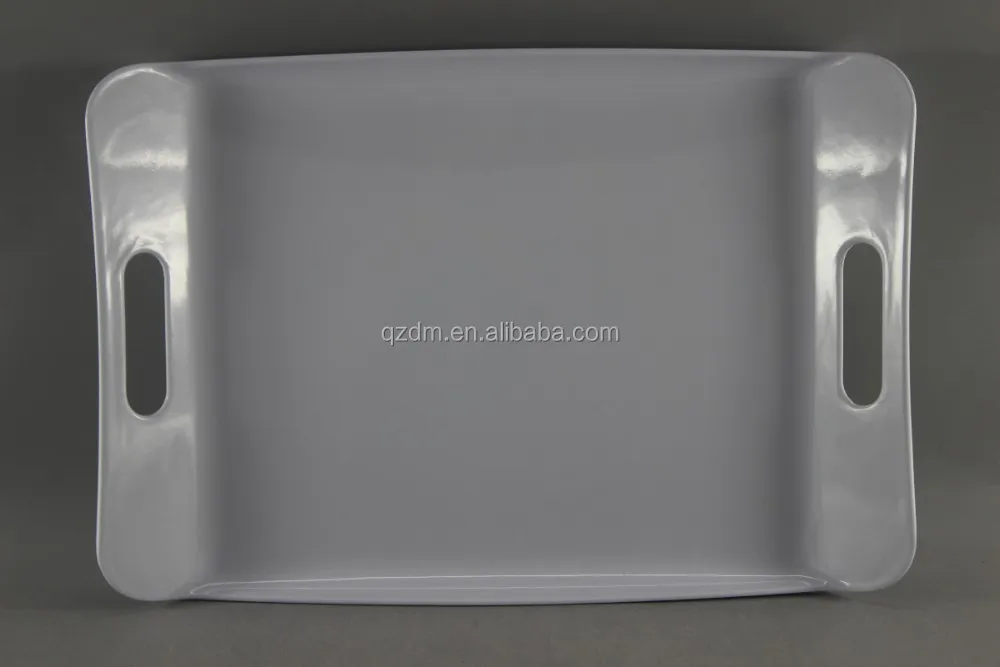 16" White Melamine Serving Tray Custom Print