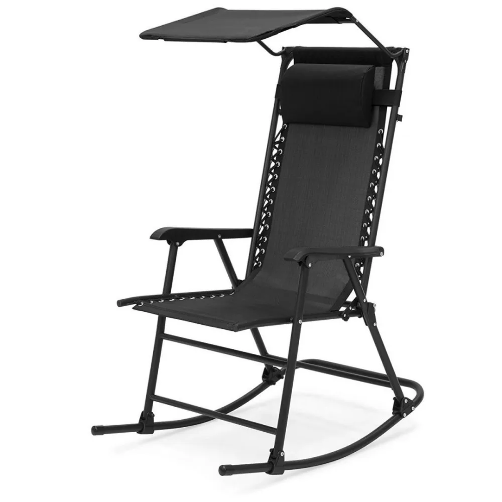 portable folding rocking chair wsunshade canopy rocker zero gravity chair   buy foldable rocking chairrocking chair with canopyrocker zero gravity