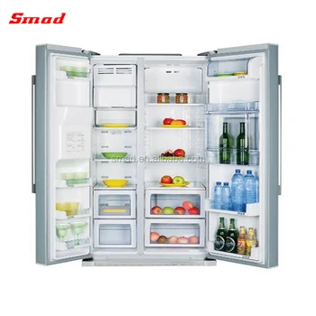 Horizontal Refrigerator With Crisper Drawer Stainless Steel Fridge