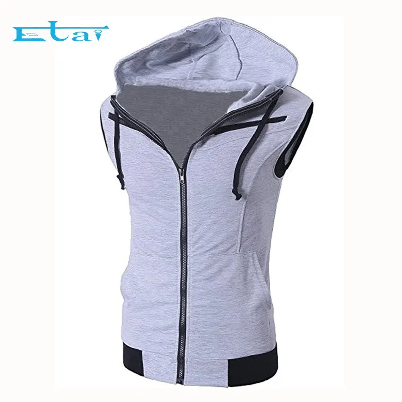 custom sleeveless workout hoodie
