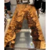 Irreproducible gold walnut wood dining table transparent river table 1pc only