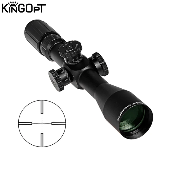 Hd 414x44 First Focal Plane Rifle Scope 30mm Tube With Locking Exposed